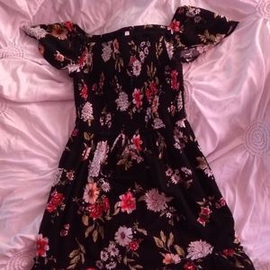Floral off the shoulder dress